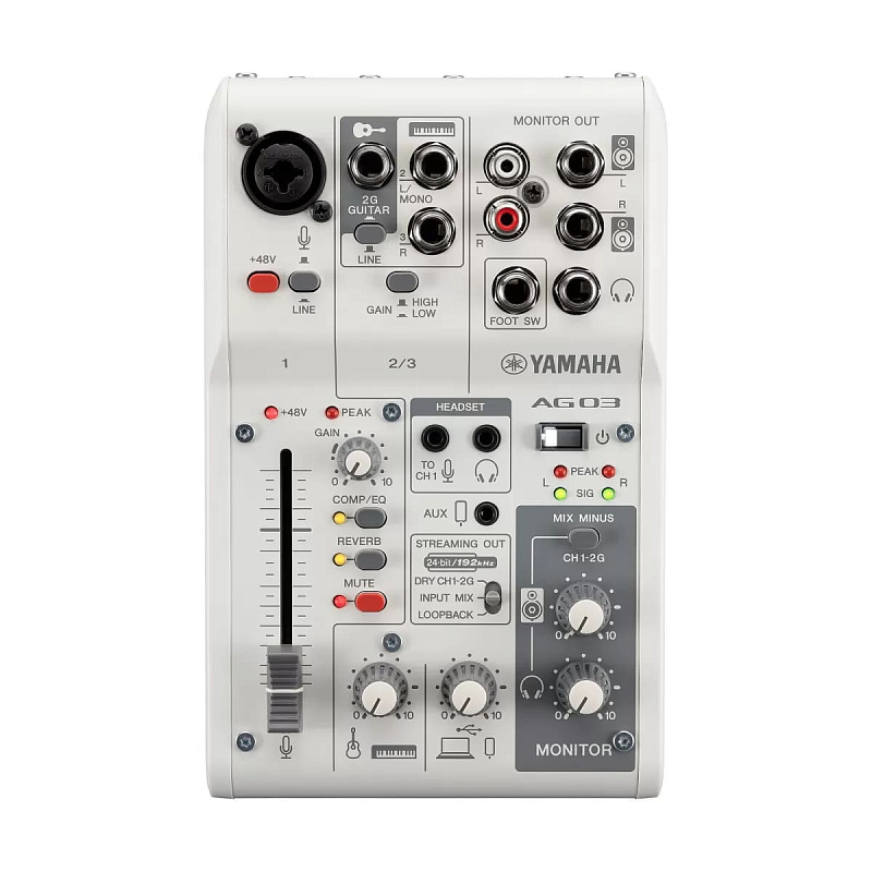 Фото Микшерный пульт Yamaha AG03MK2 White
