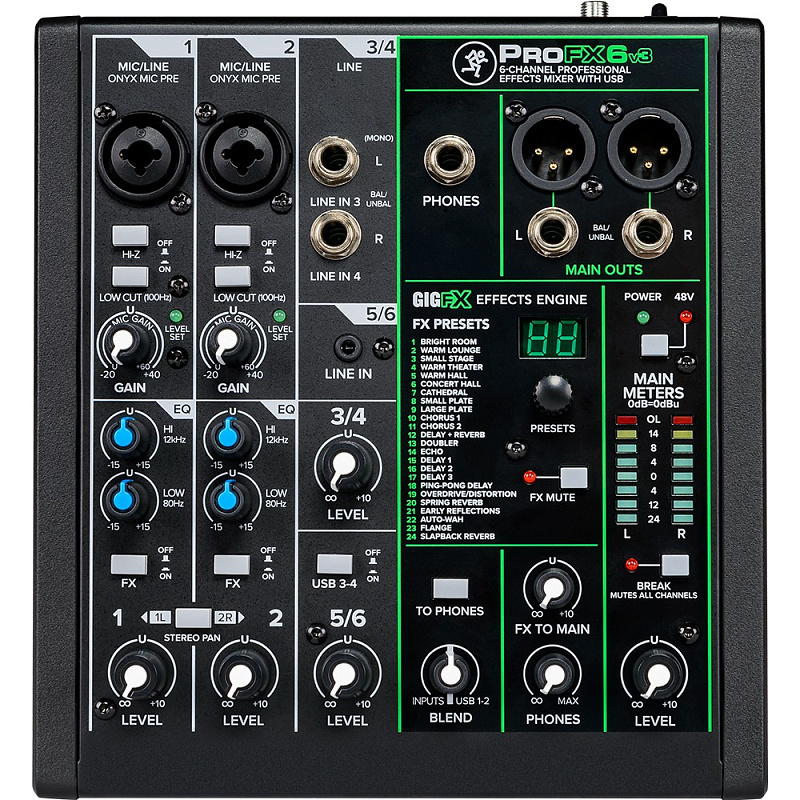 Фото Микшерный пульт Mackie ProFX6v3
