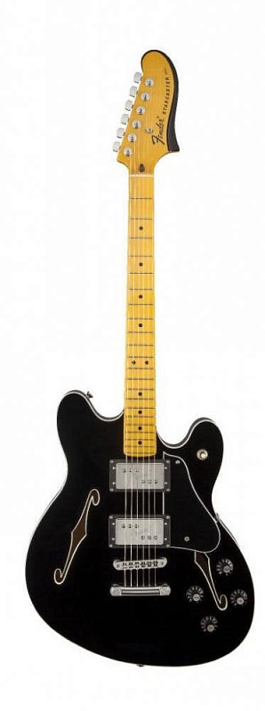 Фото FENDER MODERN PLAYER STARCASTER BASS MN BLK полуакустическая бас-гитара
