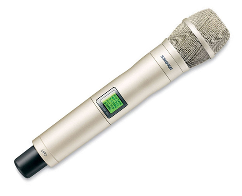 Фото SHURE UR2/KSM9/SL J5E 578 - 638 MHz передатчик UHF-R c микрофоном KSM9, шампань.