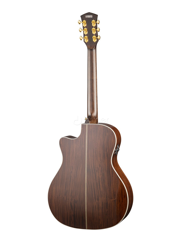 Фото Gold-A8-WCASE-LB Gold Series Электро-акустическая гитара,с вырезом, санберст, с чехлом, Cort