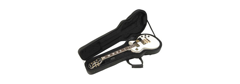 Фото SKB SC56 SALE  полужёсткий кейс для гитары Les Paul, контурный, поролон/ нейлон, черный