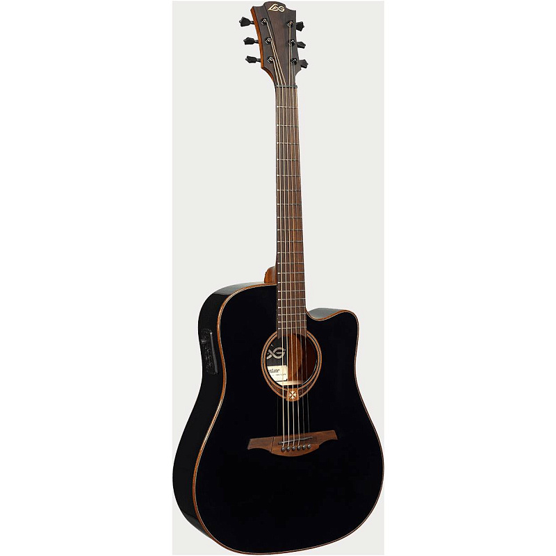 Фото LAG T-118D CE-BLK - Гитара электроакустическая шестиструнная Лаг