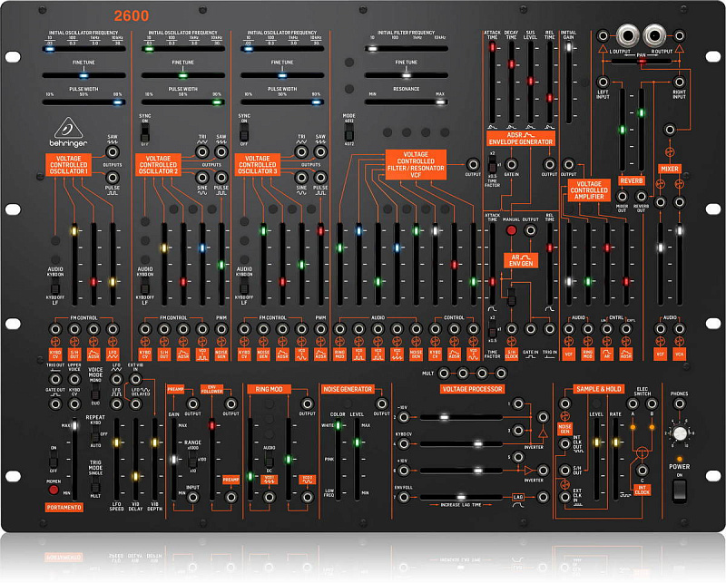 Фото Полумодульный рековый синтезатор BEHRINGER 2600