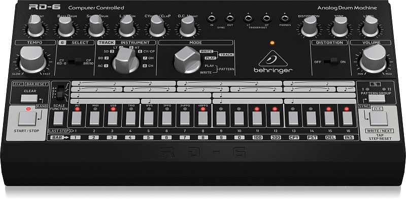 Фото Аналоговая драм-машина BEHRINGER RD-6-BK