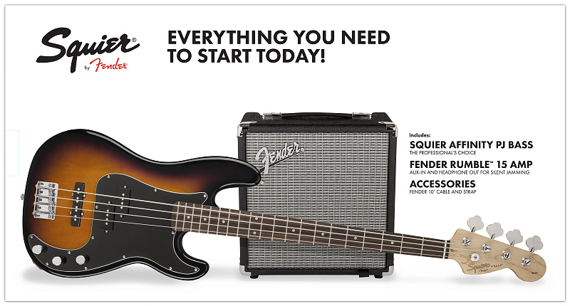 Фото FENDER SQUIER PK PJ BASS R15v3 BSB 230V EU