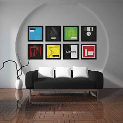 Набор рамок для обложек винила Glorious Vinyl Frame Set Black